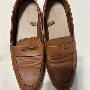 Old Navy women's Tan Leather Slip-On Loafers